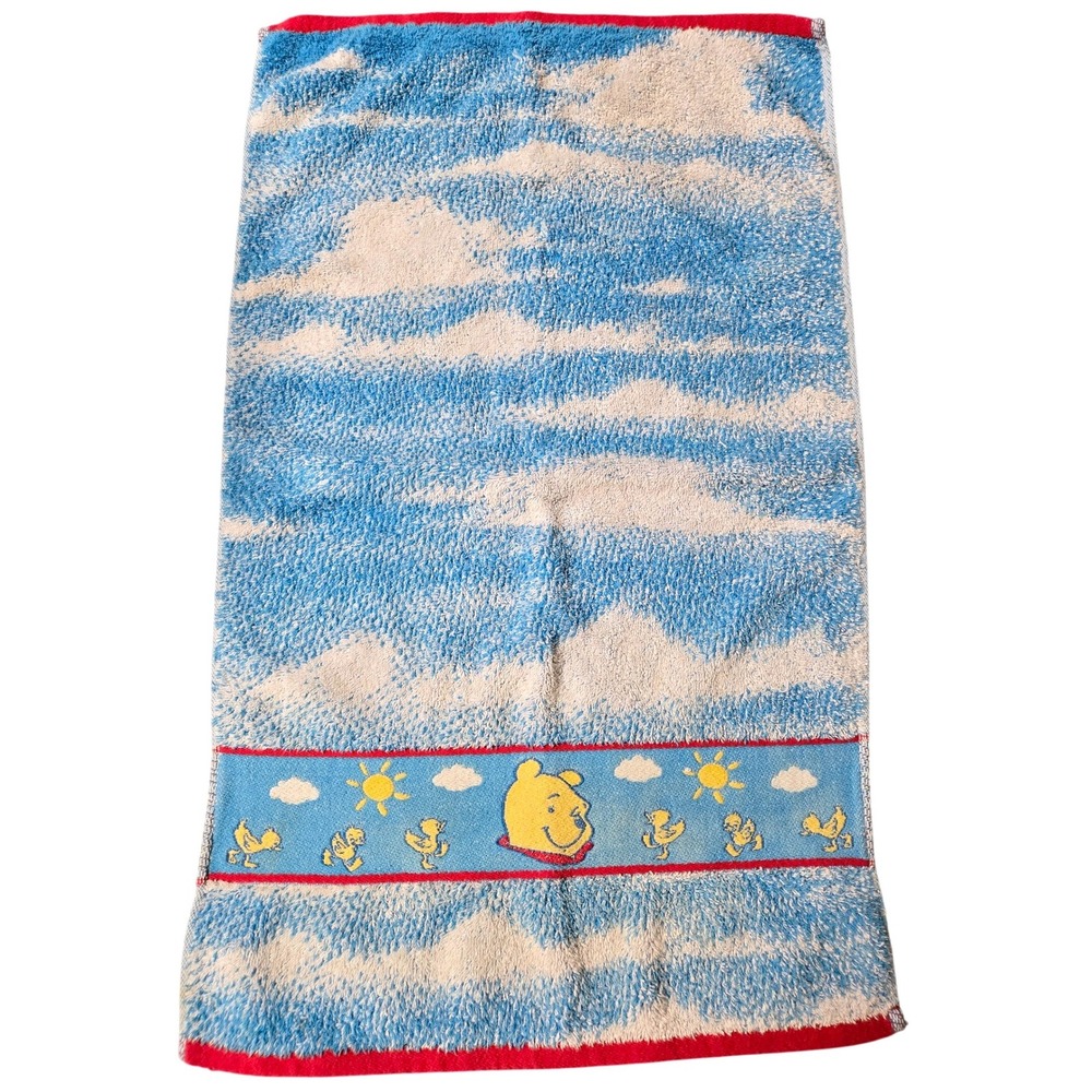 VTG Disney Winnie the Pooh Blue Cloud Hand‎ Towel Character Bathroom Decor